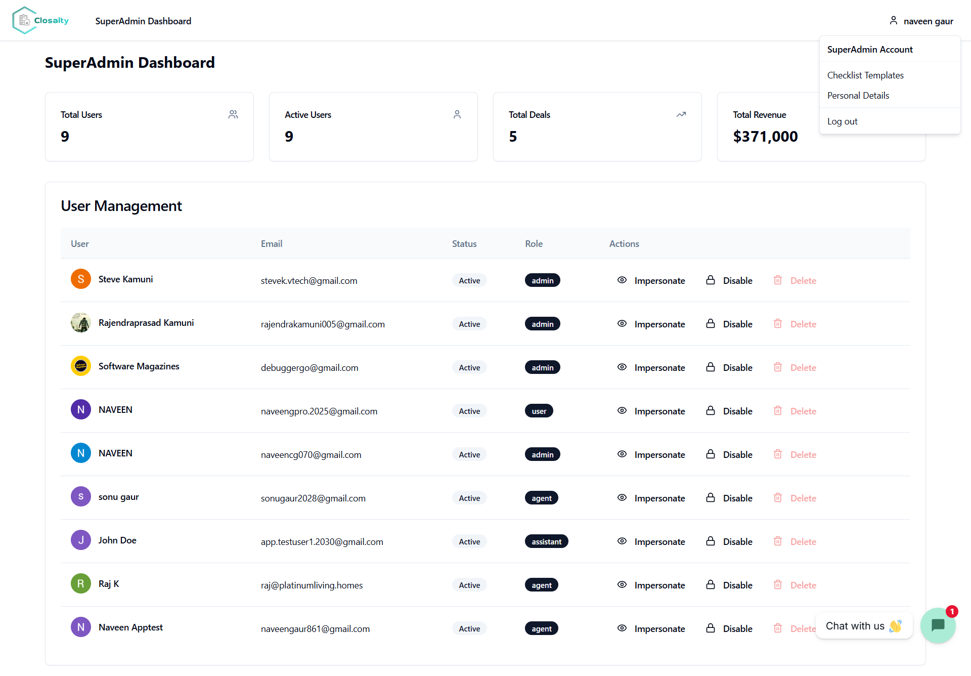 Custom Real Estate CRM SaaS