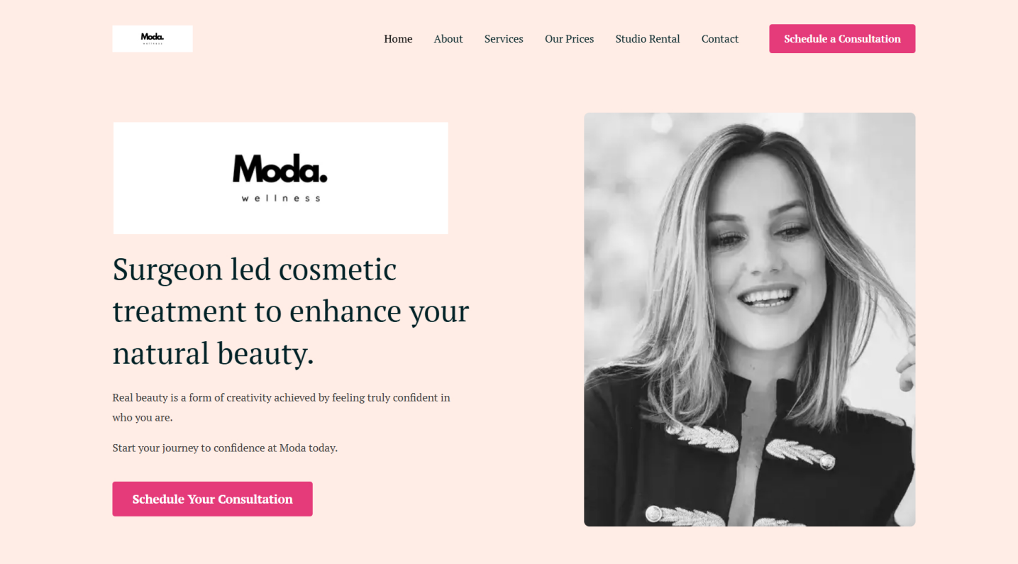 Moda Wellness — Aesthetic Site